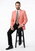 Mens Suit Blazer Jacket Two Button Stretch Sports Coats Classic Fit Living Coral