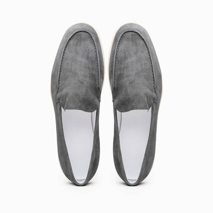 Zelli Livorno Casual Sueded Goatskin Slip-On Loafer in Grey