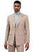 Men's Designer Stacy Adams Classic Double Breasted Suit in Tan