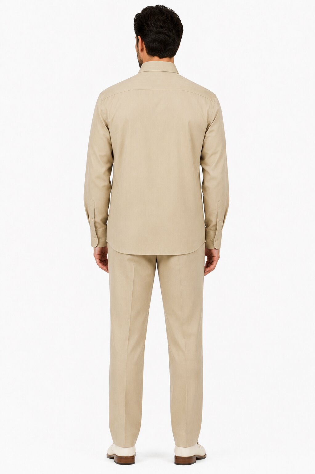 Long Sleeve Walking Suit - Casual Suits For Men + Mens Leisure Suit + Khaki