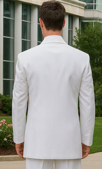 Longer Coat 4 Button White Notch Tuxedo -38\ 4 Button \Long Coat Tuxedo\- - Image 3