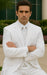 Longer Coat 4 Button White Notch Tuxedo -38\ 4 Button \Long Coat Tuxedo\