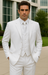 Longer Coat 4 Button White Notch Tuxedo -38\ 4 Button \Long Coat Tuxedo\-