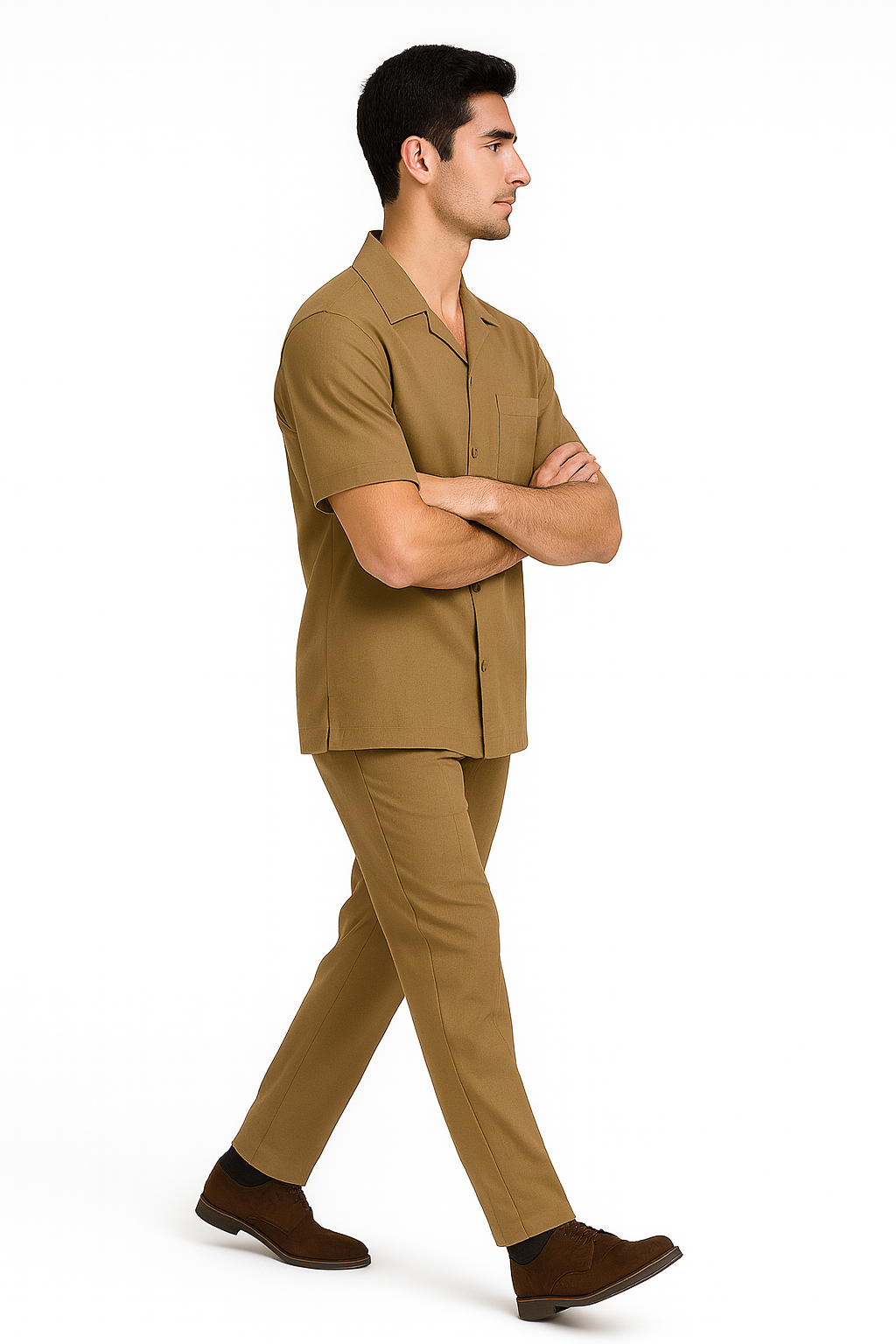 Longstry Men'S Suit 100% Linen Fabric – Khaki - Mens Linen Suit - Image 6