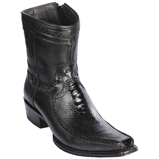 Men's Los Altos Original Ostrich Leg and Deer Skin European Toe Short Boots 76BF05