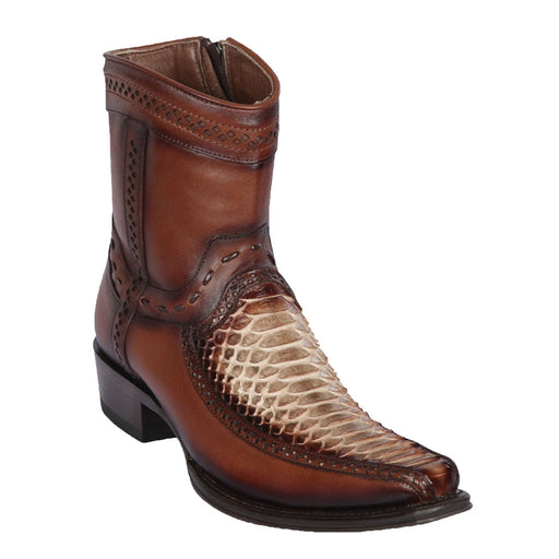 Men's Los Altos Original Python and Deer Skin European Toe Short Boots 76BF57
