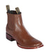 Los Altos Men's Wide Square Toe Deer Leather Short Boots 82B83