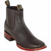 Los Altos Men's Wide Square Toe Deer Leather Short Boots 82B83