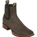 Los Altos Men's Wide Square Toe Suede Leather Short Boots LAB-82BE63
