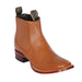 Los Altos Men's Wide Square Toe Deer Leather Short Boots 82B83