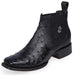Los Altos Men's Square Toe Ostrich Short Boots LAB-82BV03