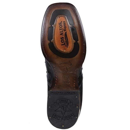 Los Altos Men's Square Toe Ostrich Short Boots LAB-82BV03 - Image 6
