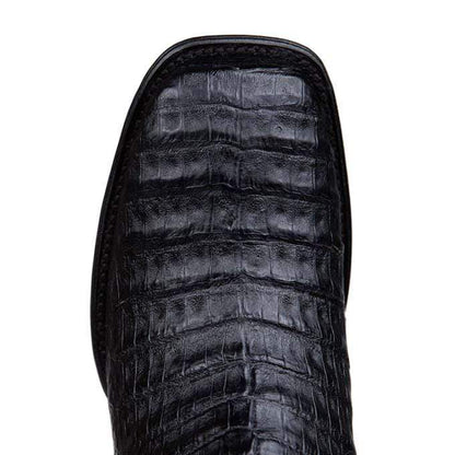 Los Altos Men's Wide Square Toe Caiman Belly Short Boots  82BV82 - Image 4