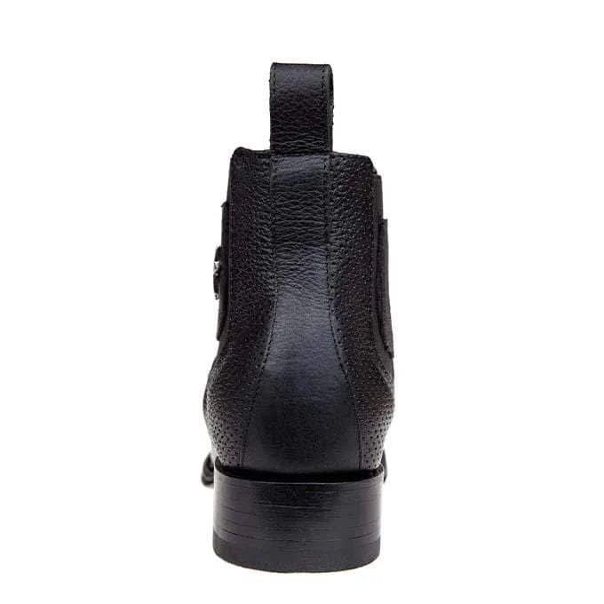 Los Altos Men's Wide Square Toe Caiman Belly Short Boots  82BV82 - Image 5