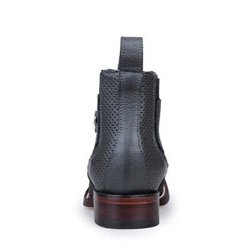 Los Altos Men's Wide Square Toe Suede Leather Short Boots LAB-82BVI63 - Image 3