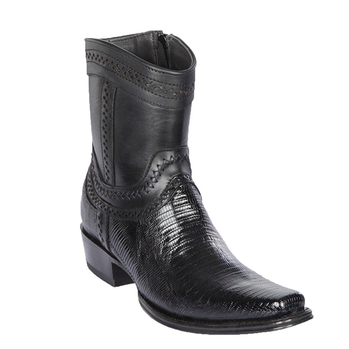 Los Altos Men's Original Monster Fish Skin European Toe Short Boots - Grey main image 0