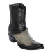 Men's Los Altos Original Ostrich Leg Skin European Toe Short BootS 76B05