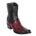 Men's Los Altos Original Ostrich Leg Skin European Toe Short BootS 76B05