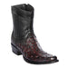 Men's Los Altos Original Ostrich Skin European Toe Short Boots 76B03