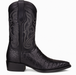 Los Altos Boots Caiman Tail Black Pointed Toe Cowboy Boots