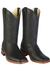 Los Altos Boots Men's Black Caiman Belly Wide Square Toe Boots