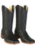 Los Altos Boots Men's Black Caiman Belly Wide Square Toe Boots