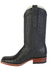 Los Altos Boots Men's Black Caiman Belly Wide Square Toe Boots
