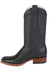 Los Altos Boots Men's Black Caiman Belly Wide Square Toe Boots