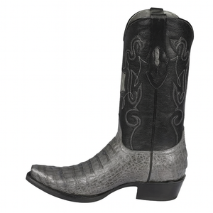 Los Altos Boots - Mens Dress Cowboy Boot - Low Priced Grey Caiman Cowboy Boots - in Grey