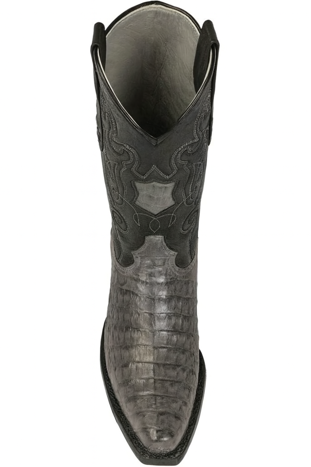 Los Altos Boots - Mens Dress Cowboy Boot - Low Priced Grey Caiman Cowboy Boots - in Grey - Image 5
