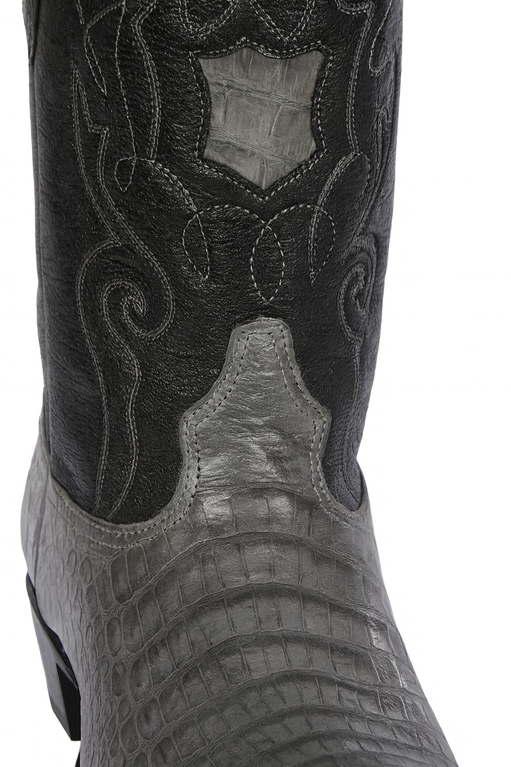 Los Altos Boots - Mens Dress Cowboy Boot - Low Priced Grey Caiman Cowboy Boots - in Grey - Image 6
