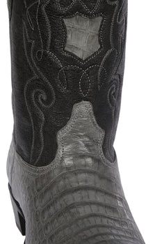 Los Altos Boots - Mens Dress Cowboy Boot - Low Priced Grey Caiman Cowboy Boots - in Grey - Image 6