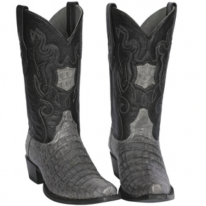 Los Altos Boots - Mens Dress Cowboy Boot - Low Priced Grey Caiman Cowboy Boots - in Grey