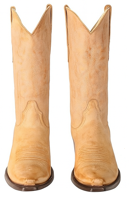 Los Altos Boots - Mens Dress Cowboy Boot - Low Priced Vintage Snip Toe Western Boots - in Honey