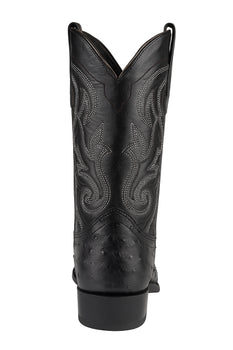 Los Altos Boots Ostrich Black Pointed Toe Cowboy Boots - Botas De Avestruz - Image 3