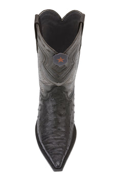 Los Altos Boots Ostrich Black Pointed Toe Cowboy Boots - Botas De Avestruz - Image 5