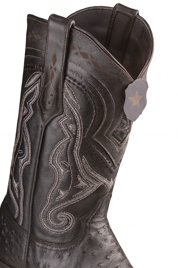 Los Altos Boots Ostrich Black Pointed Toe Cowboy Boots - Botas De Avestruz - Image 7
