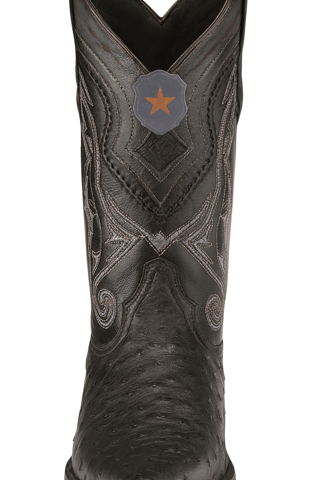 Los Altos Boots Ostrich Black Pointed Toe Cowboy Boots - Botas De Avestruz - Image 8