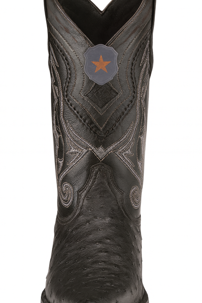 Los Altos Boots Ostrich Black Pointed Toe Cowboy Boots - Botas De Avestruz - Image 8