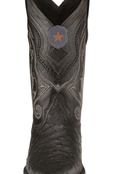 Los Altos Boots Ostrich Black Pointed Toe Cowboy Boots - Botas De Avestruz - Image 8