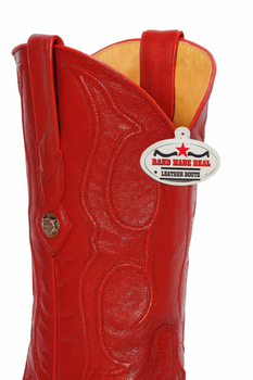 Los Altos Boots Red Ring Lizard J-Toe Cowboy Boots - Image 6