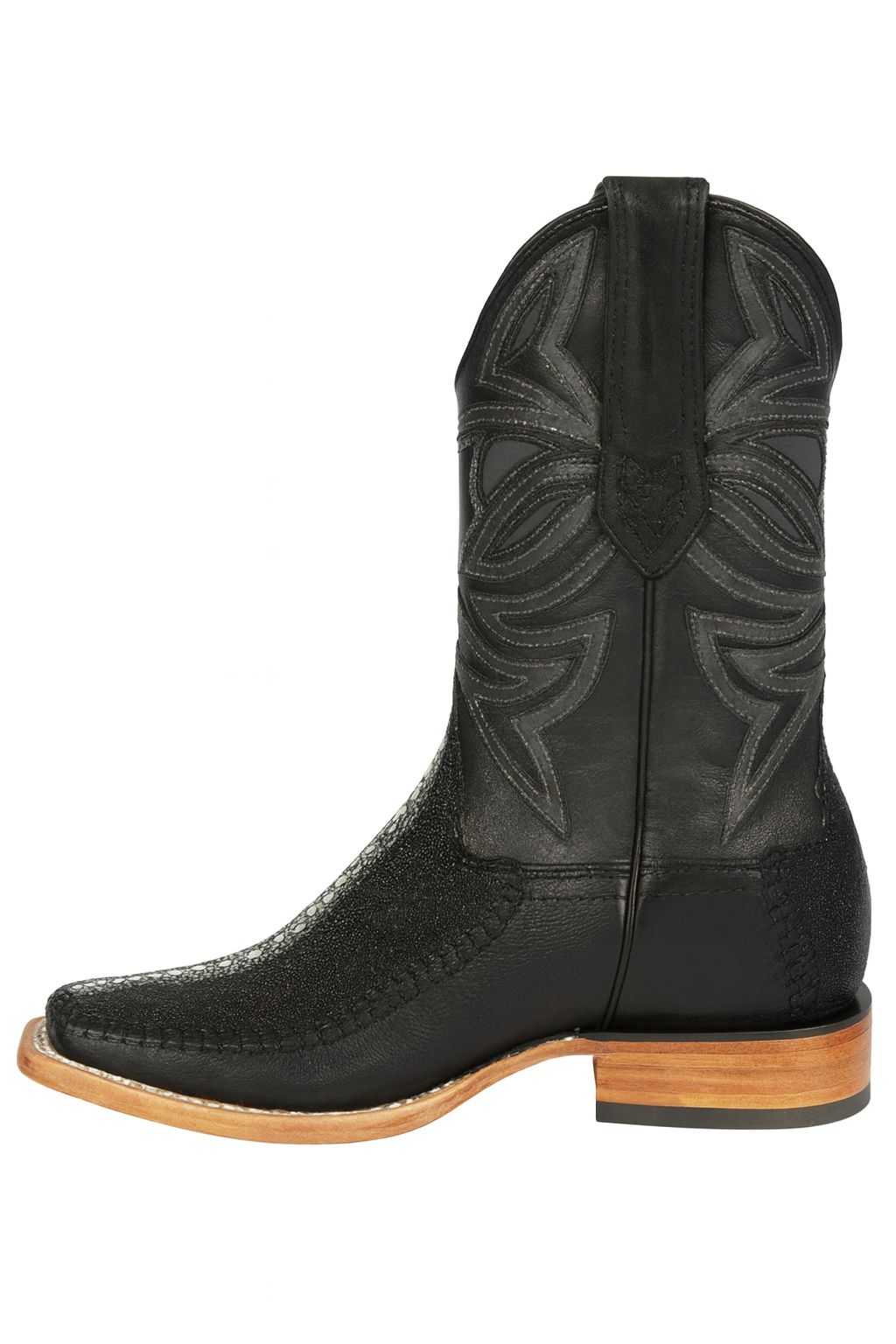 Los Altos Boots Rowstone Stingray And Deer Black - Image 4