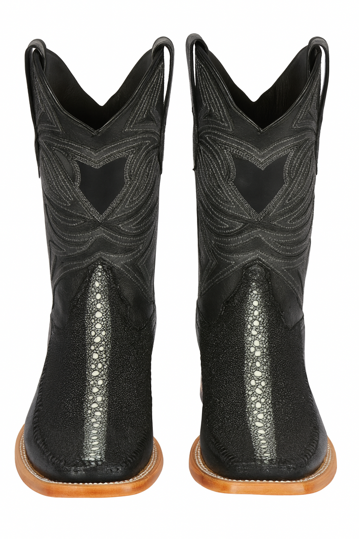 Los Altos Boots Rowstone Stingray And Deer Black - Image 6