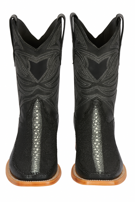 Los Altos Boots Rowstone Stingray And Deer Black