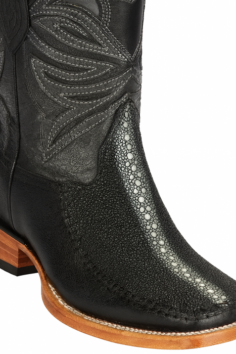 Los Altos Boots Rowstone Stingray And Deer Black