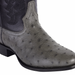 Los Altos Gray Genuine Ostrich Round Toe Boots