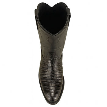Black Caiman Belly Roper Boots - Image 8