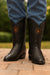 Los Altos Men's Black Genuine Caiman Tail Boots