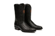 Los Altos Men's Black Genuine Caiman Tail Boots