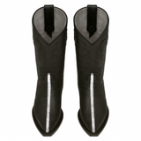 Los Altos Men's Black Stingray Rowstone Snip Toe Boots - Image 4